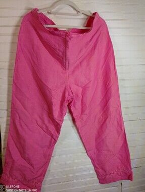 Sigrid Olsen Hot Pink Cropped Capris 16W